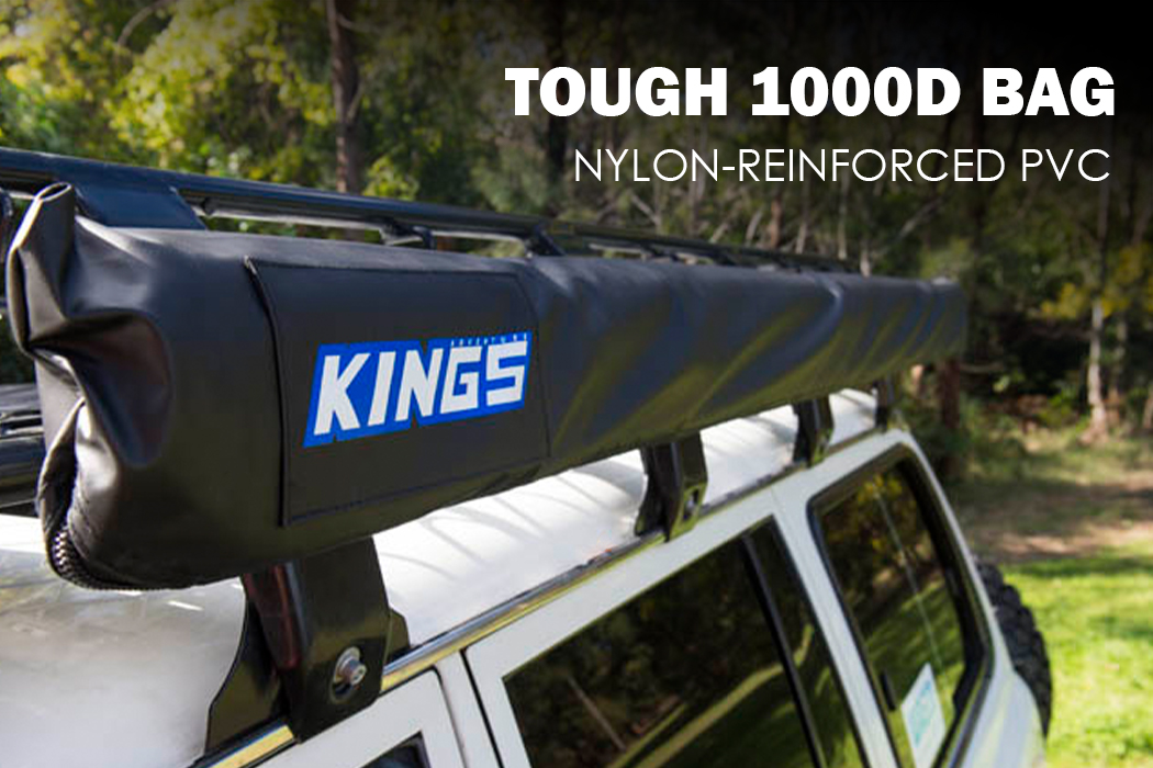 Kings Camping Side Awning Shade 2x2.5m 4WD Rack Roof 4X4 Top Tent Cover